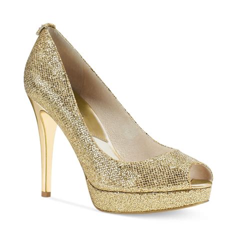 michael kors gold heels macy's|Michael Kors shoes high heels.